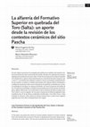 Research paper thumbnail of La alfarería del Formativo Superior en quebrada del Toro (Salta): un aporte desde la revisión de los contextos cerámicos del sitio Pascha