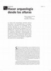 Research paper thumbnail of Hacer arqueología desde las alturas