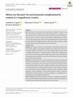 Research paper thumbnail of Where are the bats? An environmental complementarity analysis in a megadiverse country