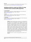 Building predictive model for COVID-19 using artificial neural network (ANN) algorithm Cover Page