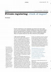 Research paper thumbnail of Private regulering. Vloek of zegen