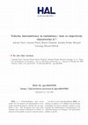 Research paper thumbnail of Velocity intermittency in turbulence : how to objectively characterize it ?