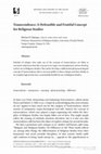 Research paper thumbnail of Transcendence: A Defensible and Fruitful Concept for Religious Studies