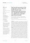 Plant growth promotion of the forage plant Lupinus albus Var. Orden Dorado using Pseudomonas agronomica sp. nov. and Bacillus pretiosus sp. nov. added over a valorized agricultural biowaste Cover Page