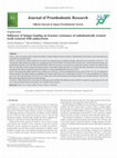 Influence of fatigue loading on fracture resistance of endodontically treated teeth restored with endocrowns Cover Page