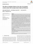 Research paper thumbnail of The effect of repetitive firings on the color of an alumina ceramic system with varying ceramic shade and thickness