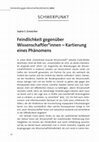 Research paper thumbnail of Feindlichkeit gegenüber Wissenschaftler*innen – Kartierung eines Phänomens