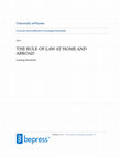 Research paper thumbnail of The Rule of Law at Home and Abroad