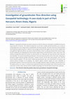 Investigation of groundwater flow direction using Geospatial technology: A case study in part of Port Harcourt, Rivers State, Nigeria Cover Page