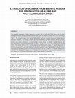 Extraction of Alumina from Bauxite Residue for Preparation of Alums and Poly Aluminum Chloride Cover Page