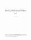 Research paper thumbnail of On the Formal Consistency of Theory and Experiment, with Applications to Problems in the Initial-Value Formulation of the Partial-Differential Equations of Mathematical Physics