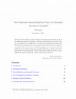 Research paper thumbnail of The Constraints General Relativity Places on Physicalist Accounts of Causality