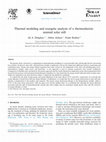 Research paper thumbnail of Thermal modeling and exergetic analysis of a thermoelectric assisted solar still