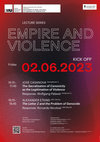 Lecture Series "Empire and Violence" Kickoff: 2 June 2023, LMU Munich and online Cover Page