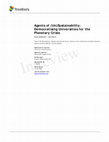 Research paper thumbnail of Agents of (Un)Sustainability: Democratising Universities for the Planetary Crisis