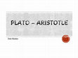 Research paper thumbnail of Greek Plato Aristotle