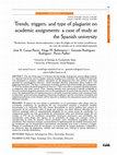 Trends, triggers, and type of plagiarist on academic assignments: a case of study at the Spanish university Cover Page