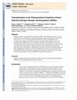 Research paper thumbnail of Characterization of the Pharmacophore Properties of Novel Selective Estrogen Receptor Downregulators (SERDs)