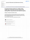 Research paper thumbnail of An optimal decision policy for a single-vendor single-buyer production-inventory system with leaning effect, fuzzy demand and imperfect quality