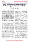 Research paper thumbnail of Risks Factors in Housings are Defective Due to Lack of Management in Life- Cycle of Project