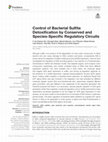 Research paper thumbnail of Control of Bacterial Sulfite Detoxification by Conserved and Species-Specific Regulatory Circuits