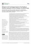 Research paper thumbnail of Strategies for the Psychological Support of the Healthcare Workforce during the COVID-19 Pandemic: The ERNST Study