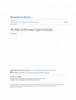 Research paper thumbnail of The Ethics of Normative Legal Scholarship