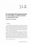 Research paper thumbnail of O concepto de resurrección: o común relixioso, a diferencia bíblica e a singularidade cristiá