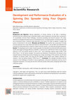 Research paper thumbnail of Development and Performance Evaluation of a Spinning Disc Spreader Using Four Organic Manures