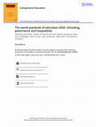 The world yearbook of education 2020. Schooling, governance and inequalities Cover Page