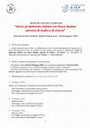 Research paper thumbnail of Seminario residenziale "Verso un dottorato italiano nei Peace Studies: percorsi di studio e di ricerca"