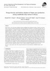 Forage diversity and fertiliser adoption in Napier grass production among smallholder dairy farmers in Kenya Cover Page