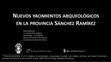 Research paper thumbnail of Nuevos Yacimientos Arqueologicos en la provincia Sanchez Ramirez / New archaeological sites in the Sánchez Ramírez province.