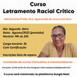 Curso Letramento Racial Crítico: Conceitos e Nomenclaturas. Ministrante Aparecida de Jesus Ferreira. Cover Page