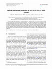 Research paper thumbnail of Optical and thermal properties of TeO2–B2O3–Gd2O3 glass systems