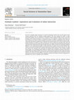 Research paper thumbnail of Graduate students' experiences and evaluation of online instruction