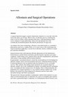 Research paper thumbnail of Allostasis and Surgical Operations