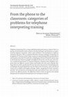 From the phone to the classroom: categories of problems for telephone interpreting training Cover Page