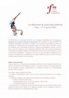 4th Rencontres de Musicologie Médiévale (Paris, 17-19 janvier 2024), CFP/AAC Cover Page