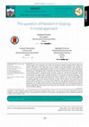 Research paper thumbnail of The question of freedom in doping:  A moral approach