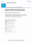 Research paper thumbnail of Variability, heritability and genetic advance in sugarcane (<i>Saccharum</i> spp. hybrid) genotypes