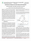 Research paper thumbnail of Secure File Storage On Cloud Using Cryptography