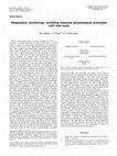 Research paper thumbnail of Respiratory monitoring: revisiting classical physiological principles with new tools