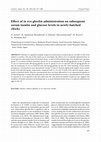 Effect of in ovo ghrelin administration on subsequent serum insulin and glucose levels in newly-hatched chicks Cover Page