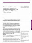 Research paper thumbnail of Cardiovascular Autonomic Dysfunction Predicts Severe Hypoglycemia in Patients With Type 2 Diabetes: A 10-Year Follow-up Study