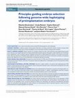 Research paper thumbnail of Principles guiding embryo selection following genome-wide haplotyping of preimplantation embryos