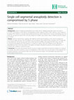 Research paper thumbnail of Single cell segmental aneuploidy detection is compromised by S phase