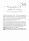 Research paper thumbnail of Factors affecting nutritional quality in terms of the fatty acid composition of Cyprinion macrostomus