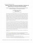 Research paper thumbnail of Indigenous Students and University Stakeholders' Challenges and Opportunities for Intercultural Decolonial Dialogue