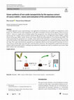 Research paper thumbnail of Green synthesis of iron oxide nanoparticles by aqueous leaf extract of Daphne mezereum as a novel dye removing material